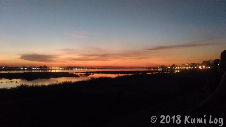 ビエンチャン・メコン川の夕日