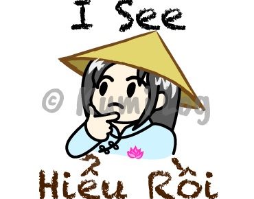 ベトナム語と英語のLINEスタンプの例