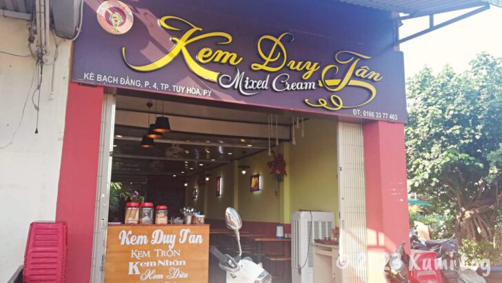 トゥイホアの人気アイスクリーム屋さんKem Duy Tân