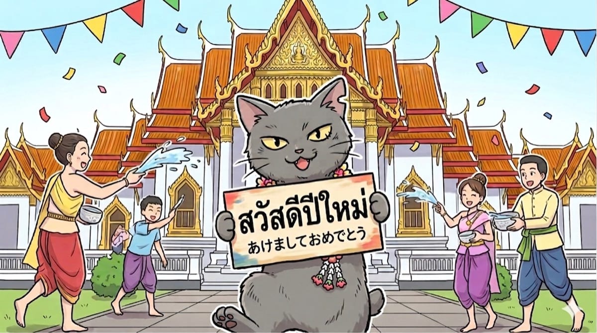 タイ正月あけましておめでとう